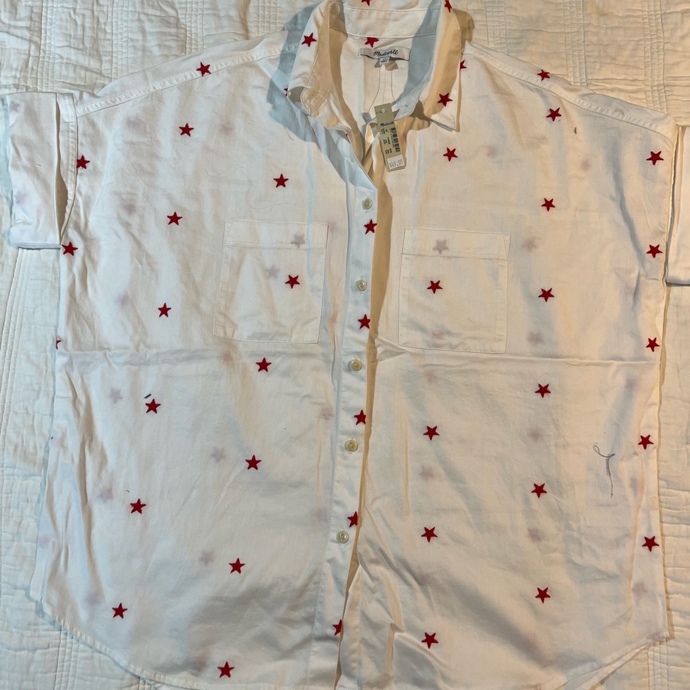 New with tags, Madewell short sleeve button down